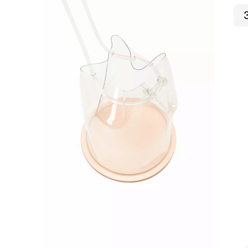BUILDING BLOCK Disc Clear PVC Plastic Garmentory Drawstring Shoulder Bag Purse - Picture 2 of 7